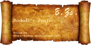 Bodnár Zsolt névjegykártya